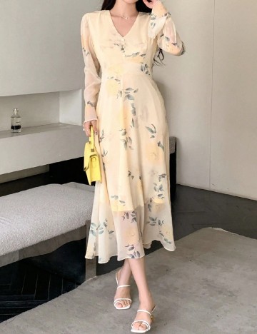 
						Rochie medie Dazy, galben