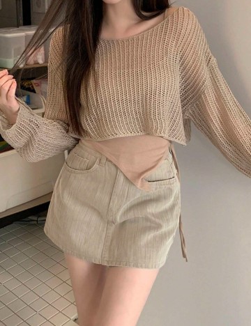 
						Fusta pantalon Dazy, bej