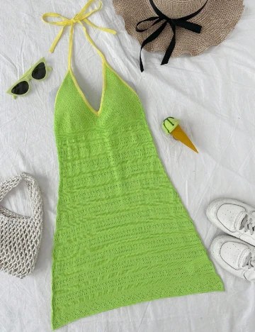 Rochie de plaja SHEIN, verde