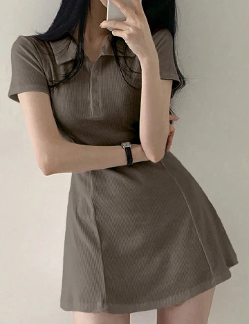 Rochie scurta Dazy, gri