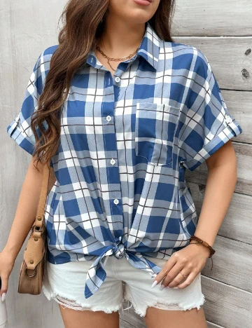 Camasa SHEIN CURVE, albastru