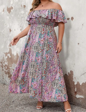 
						Rochie lunga SHEIN CURVE, mix culori