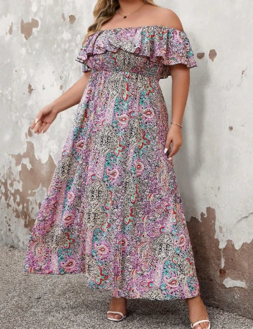 Rochie lunga SHEIN CURVE, mix culori