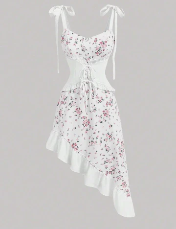 Rochie medie SHEIN, floral print