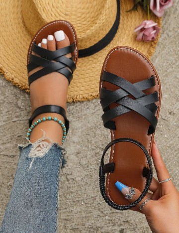 
						Sandale SHEIN, negru