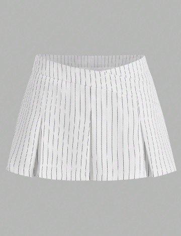 
						Fusta pantalon SHEIN, alb/negru