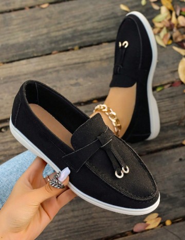 
						Mocasini SHEIN, negru