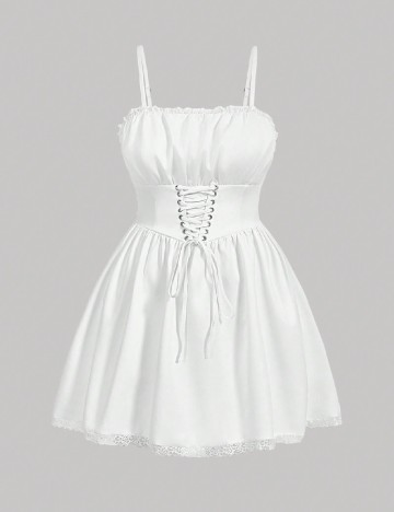 
						Rochie scurta SHEIN CURVE, alb