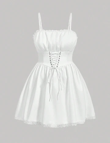 Rochie scurta SHEIN CURVE, alb