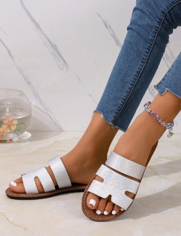 Slapi SHEIN, argintiu