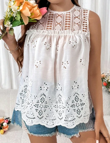 Bluza SHEIN CURVE, alb