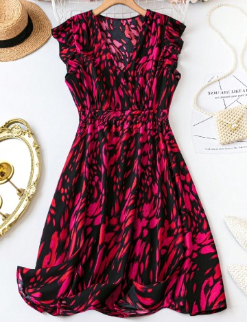 
						Rochie scurta SHEIN CURVE, negru/roz