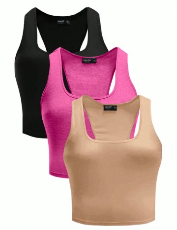 
						Set topuri 3 bucati SHEIN CURVE, mix culori