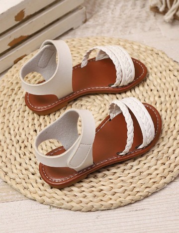 Sandale Shein Kids, alb