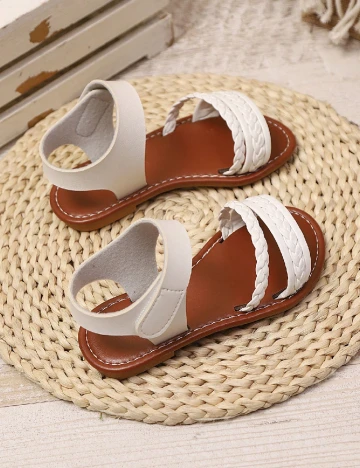 Sandale Shein Kids, alb