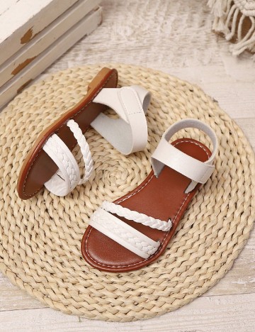 Sandale Shein Kids, alb