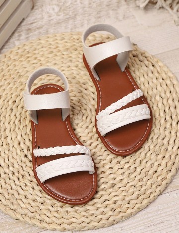 Sandale Shein Kids, alb