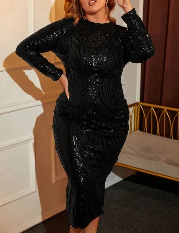 Rochie medie SHEIN CURVE, negru