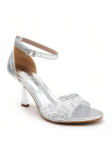 
						Sandale SHEIN, argintiu