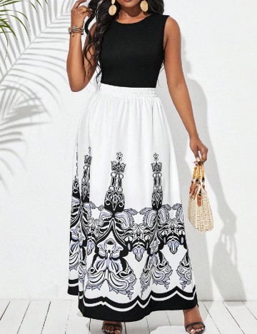 Compleu SHEIN, alb/negru