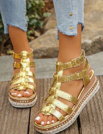 Sandale SHEIN, auriu