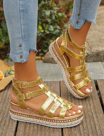 Sandale SHEIN, auriu