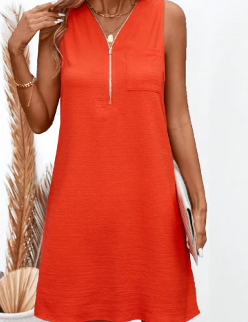 Rochie scurta SHEIN, portocaliu