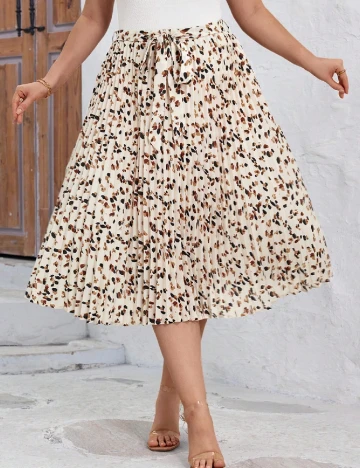 Fusta SHEIN CURVE, crem