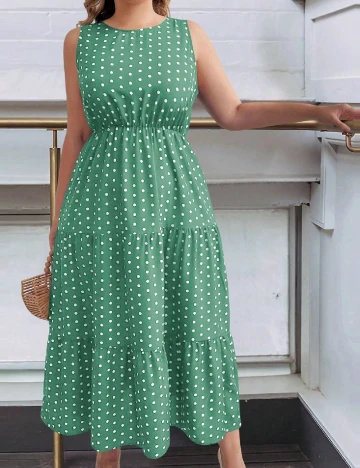 Rochie lunga SHEIN CURVE, verde