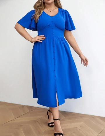 Rochie medie SHEIN CURVE, albastru