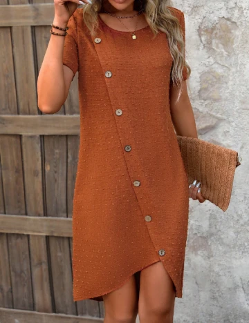 Rochie scurta SHEIN, maro