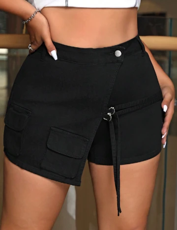 Pantaloni scurti SHEIN CURVE, negru