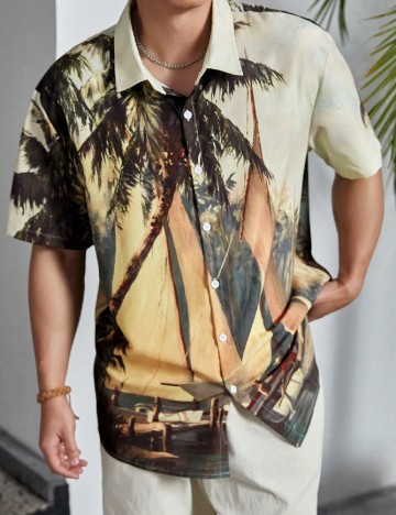 
						Camasa SHEIN Plus Size Men, mix culori