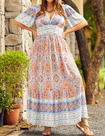 Rochie lunga SHEIN CURVE, mix culori