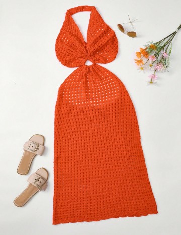 
						Rochie de plaja SHEIN CURVE, portocaliu