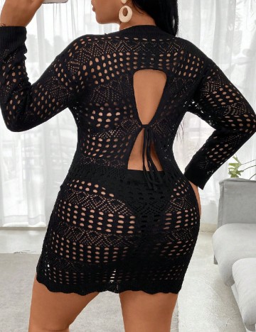 Rochie de plaja SHEIN CURVE, negru