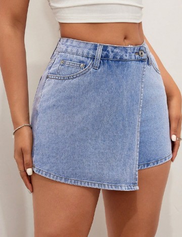 
						Fusta pantalon SHEIN, albastru