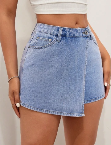 Fusta pantalon SHEIN, albastru