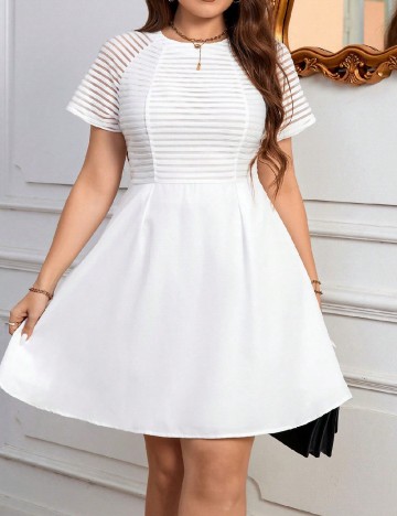 
						Rochie scurta SHEIN CURVE, alb