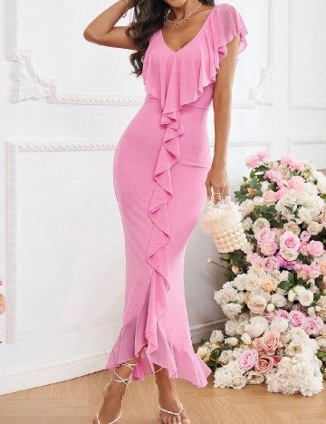 
						Rochie lunga SHEIN, roz