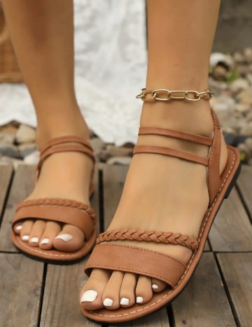 Sandale SHEIN, maro
