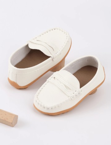 
						Mocasini Shein Kids, alb