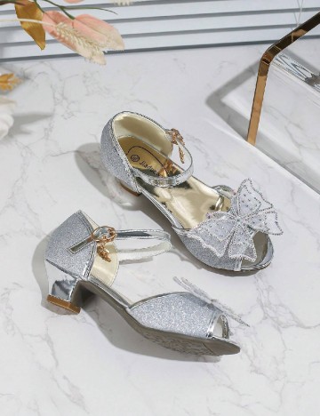 Pantofi Shein Kids, argintiu