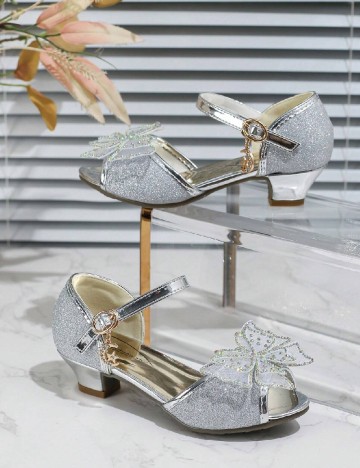 Pantofi Shein Kids, argintiu