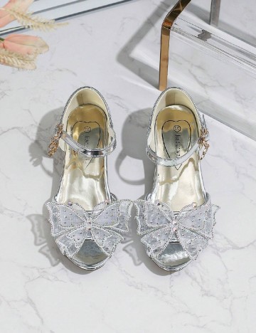 Pantofi Shein Kids, argintiu