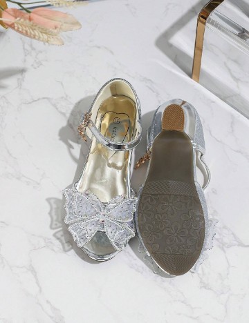 Pantofi Shein Kids, argintiu
