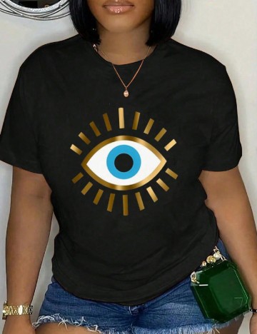 
						Tricou SHEIN CURVE, negru