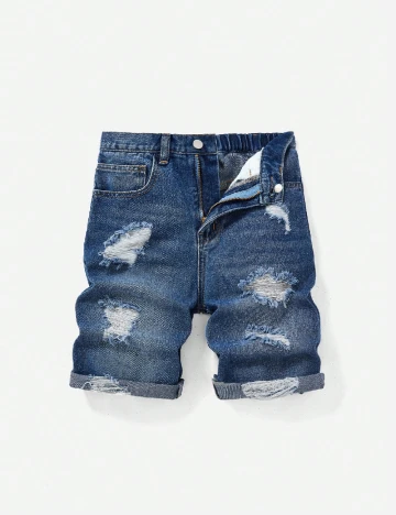 Pantaloni scurti Shein Kids, albastru