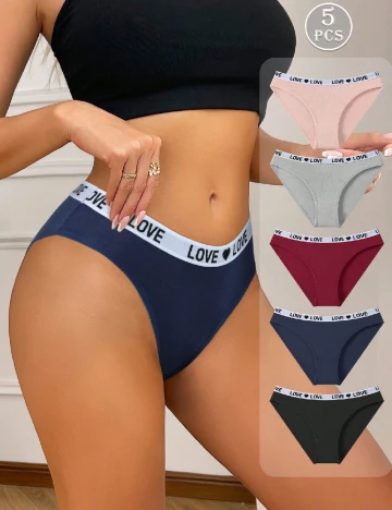 Set chiloti 5 perechi SHEIN, mix culori