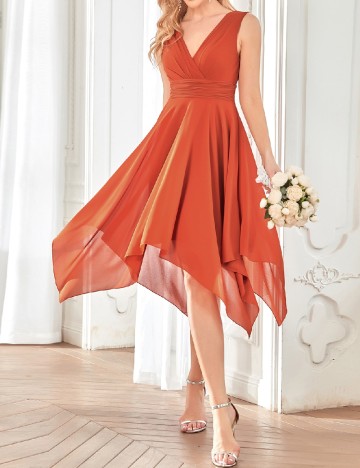 
						Rochie medie Ever-Pretty, caramiziu